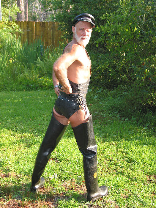Sprinkled Boots on a Leather Gladiator