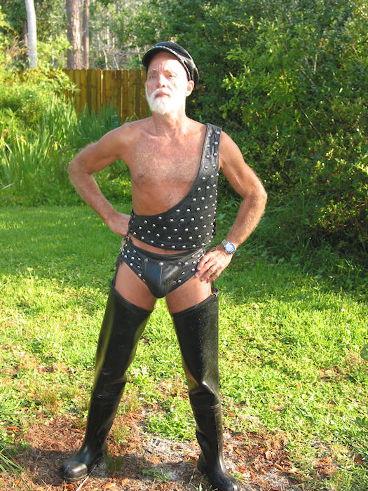 Studded Leatherman Pose