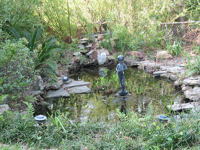 Leather Oaks Pond with Piping Boy