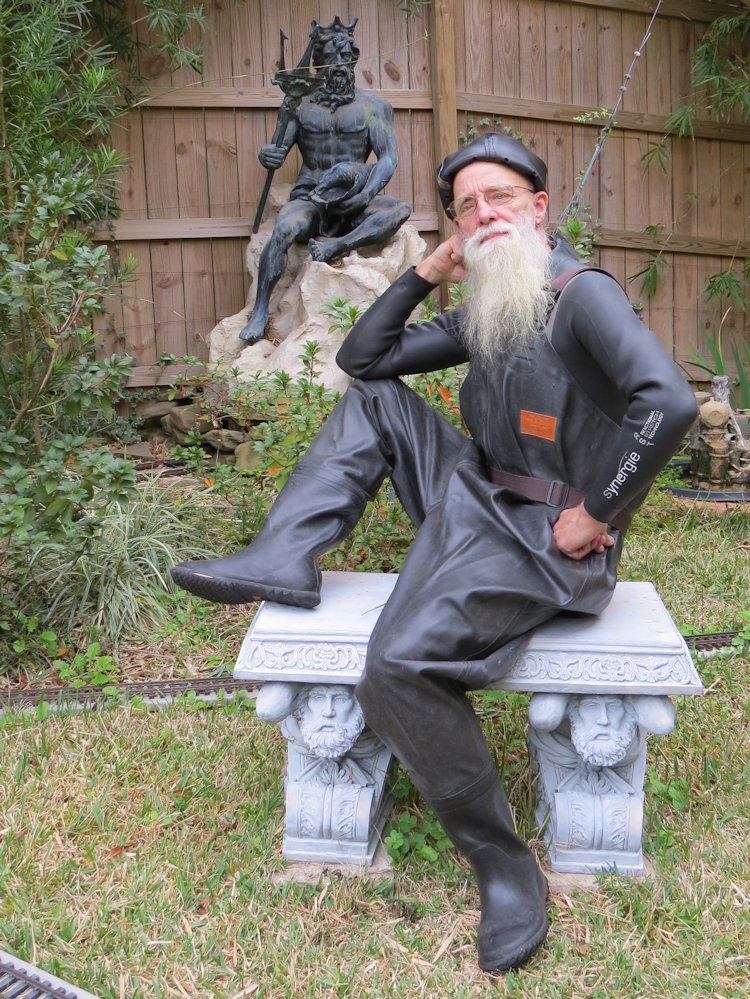 Rubber-lined waders: Necessary attire around Poseidon?