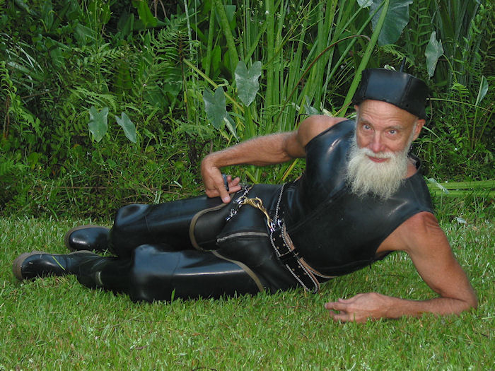 Venerable Rubberman in Grassily Lounged Reverie