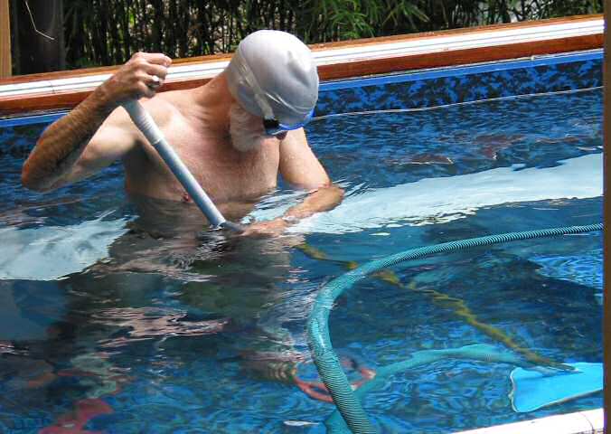 Pool Boy Cleaning Chore