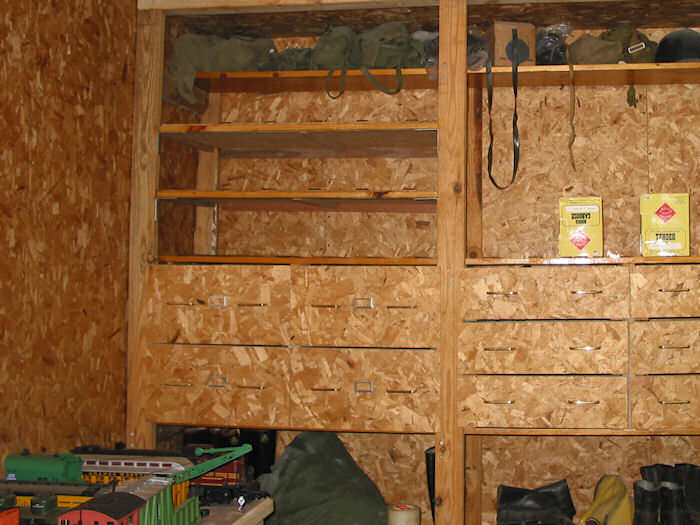 Shelving area readied